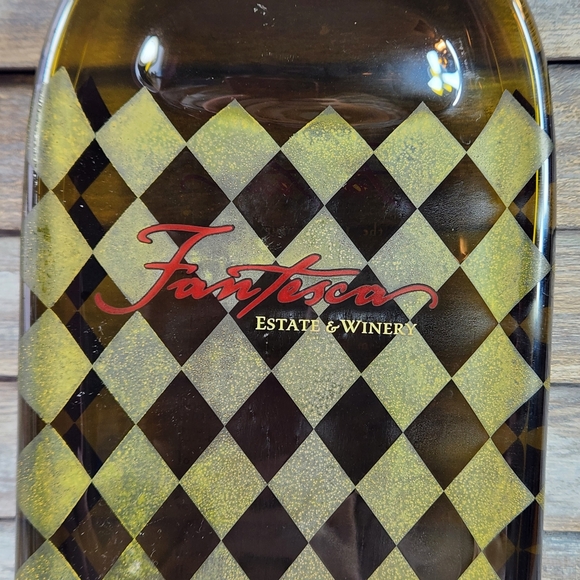 Fantesca Melted Flattened Wine Bottle Charcuterie Board Snack Cheese Tray - Picture 3 of 11